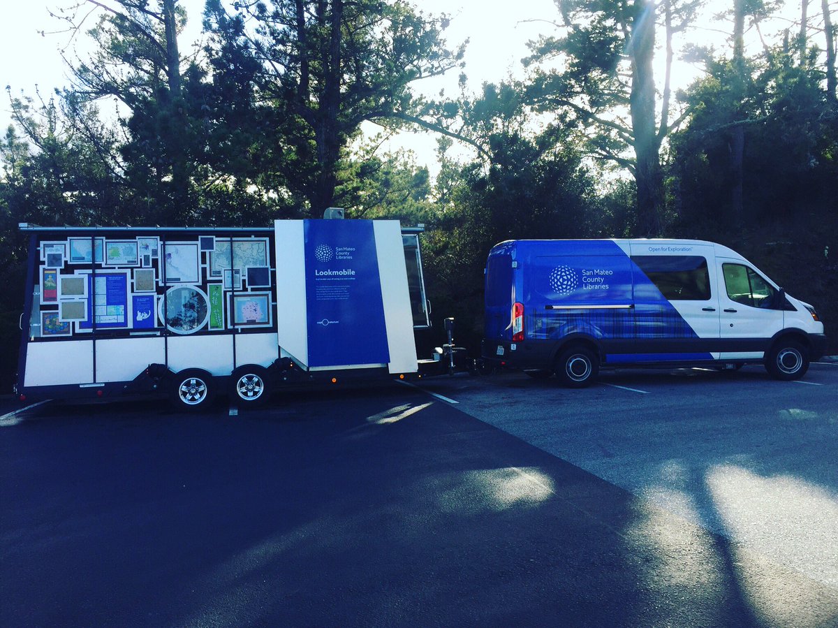 AthertonLibrary's tweet photo. Seems only #yesterday we had the #lookmobile at #Atherton #library. You can see it these days @fostercitylibrary #checkitout #openforexploration #smclibraries https://t.co/f0otugnUzM