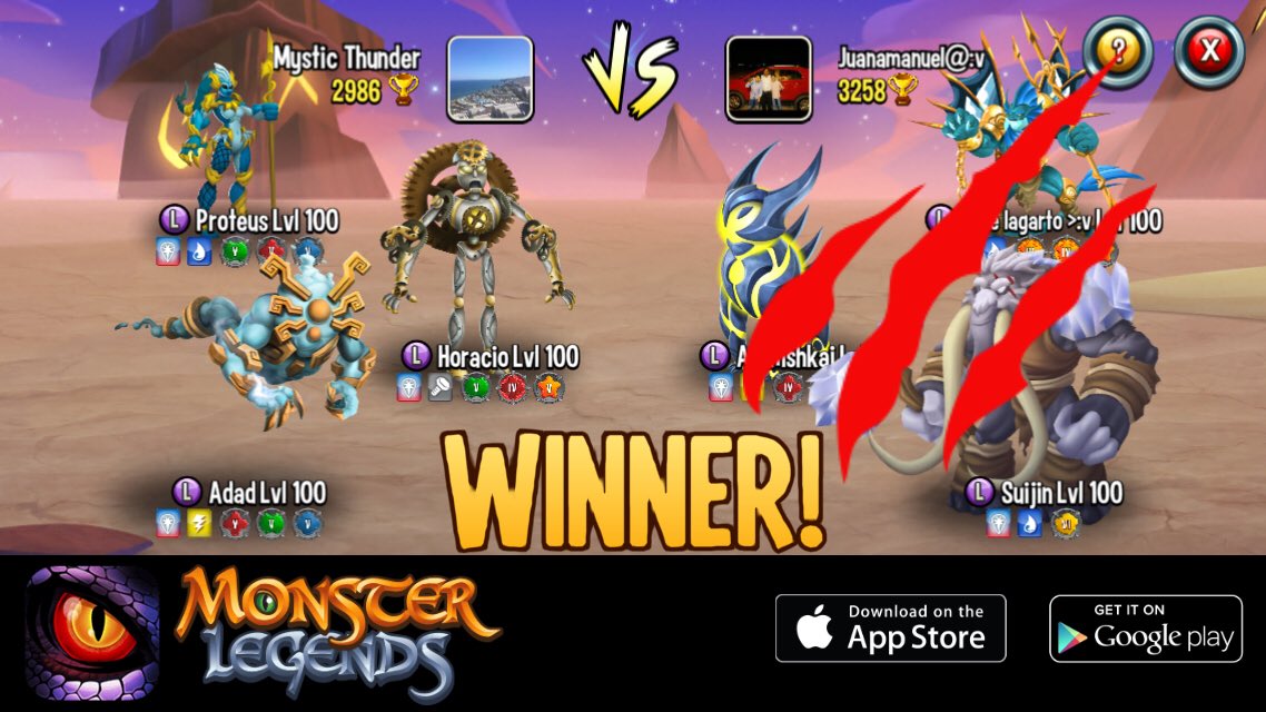 I rule at the Monster Legends Arena! If you dare to challenge me, start collecting monsters! m.onelink.me/8651e4be