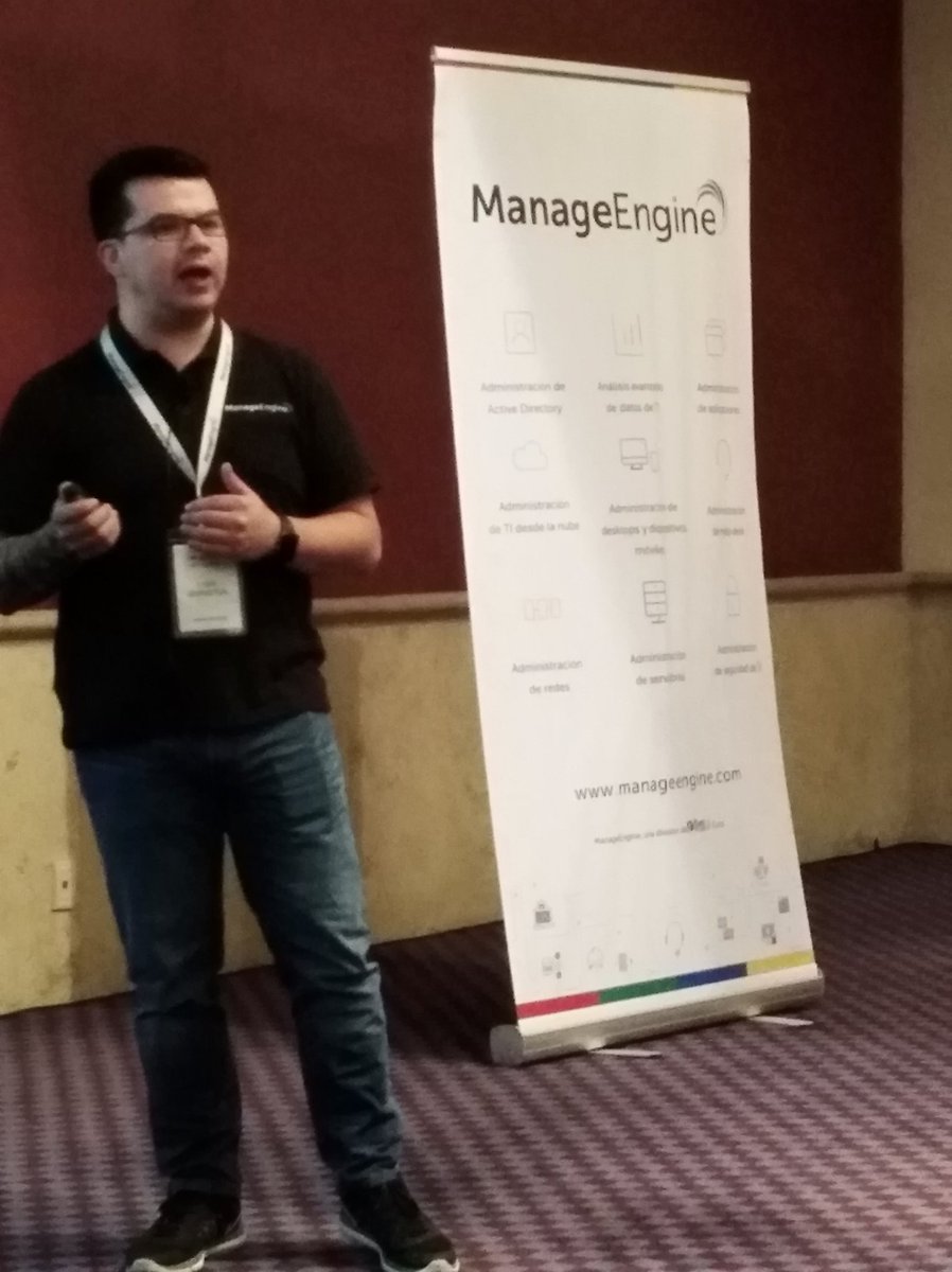 ManageEngineLA's tweet image. En la última sesión del día, Andrés Mendoza nos cuenta cómo estar preparado para la auditoría y el cumplimiento con #EventLogAnalyzer
