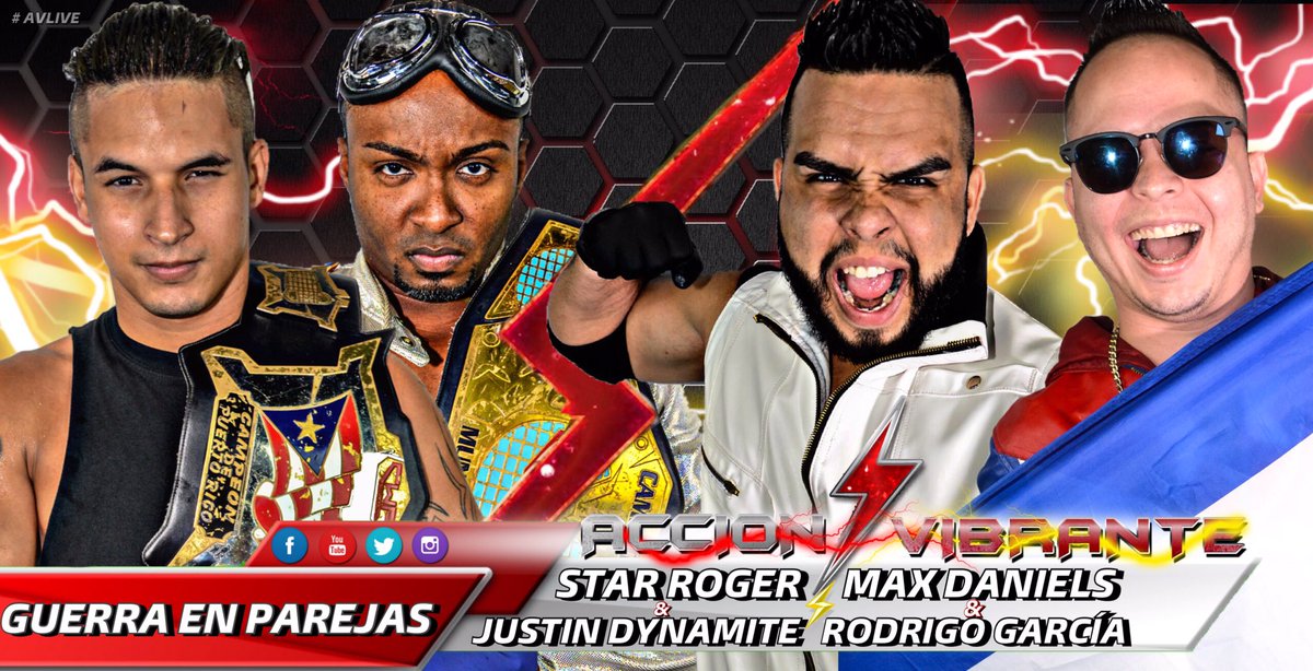 cwaprtv's tweet photo. PRUEBA CUBANA
De igual manera anoche, el Gerente General Neo anunció que Rodrigo Garcia y Max Daniels se enfrentarán al Campeón de Puerto Rico @justindynamite_ y el Campeón Mundial de la CWA @el_sensacional como parte de la #AcciónVibrante este DOMINGO en Maguayo.
#MundoCWA https://t.co/7Nk7l7nJyA