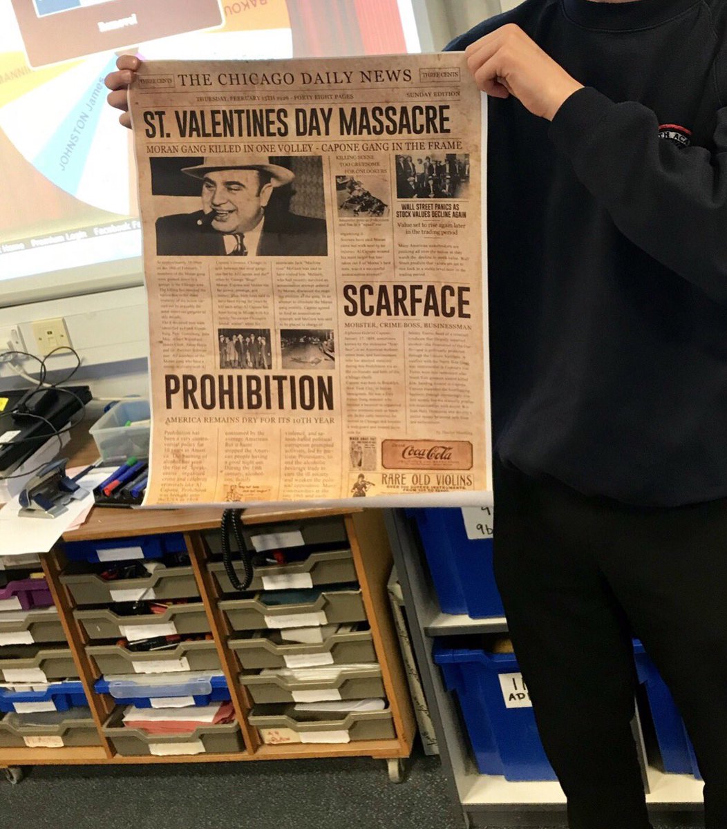 gosforthhist's tweet photo. Some fantastic homework from Year 9 on different aspects of the Roaring Twenties, Well done! #1920s #aqagcsehistory #prohibition https://t.co/yoNB4ux7UA