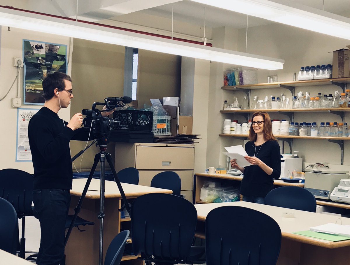 AlisonCucco's tweet photo. Lights, camera, action! @CMarizzi gets ready to talk about the Urban Barcode Research Program for a short film by @Sci_NYC  #DNAbarcoding #UBRP https://t.co/oQ5EKPjbwd