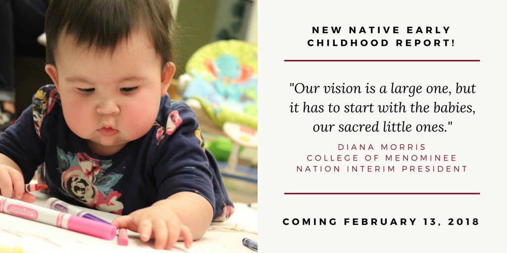 Wakanyeja_ECE's tweet photo. Share our exciting news!!! The @collegefund new #NativeECE report will be released February 13, 2018 #NativeChildDevelopment #InvestInNativeECE https://t.co/Myw2BvjEQA