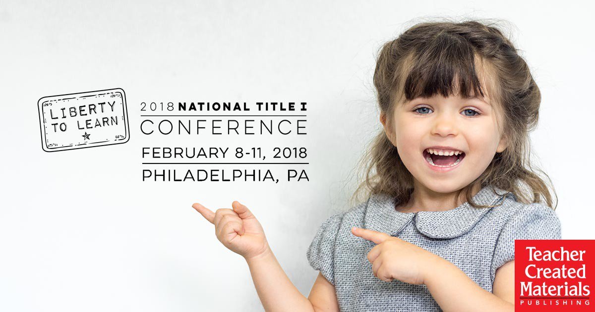 tcmpub's tweet photo. The #NationalTitleIConference begins Today! Visit us at Booth 127 for a FREE reader and entry to win a free Intervention Resource! @Liberty2Learn #TitleI #TitleIConference #Liberty2Learn #MyTCM https://t.co/7Vr8CcdR2u