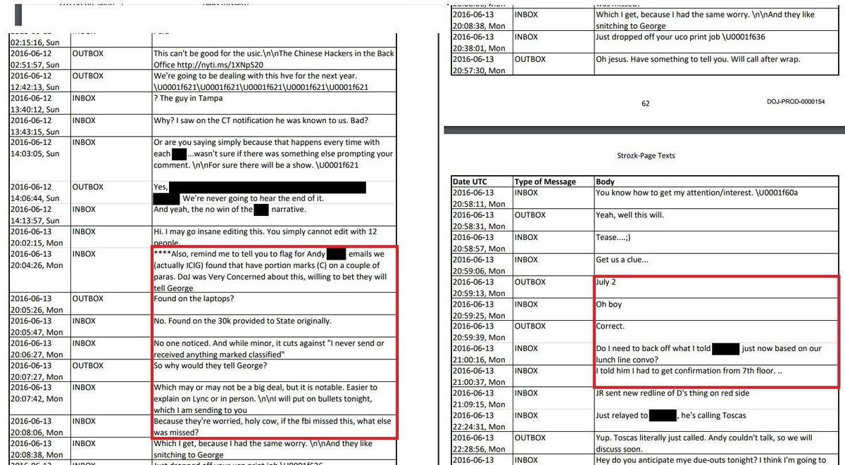 WarForYourHeart's tweet photo. #StrzokPageTexts show that #HillaryClinton #ClassifiedEmails prove #7thFloor #ShadowGovernment #Corruption.
#ObamaGate
#ObamagateSpyingScandal
#FBI
#FBICorruption
#FISAGate
#FisaAbuseMemo
#MemoDay
#DeepStatePanic
#GreatAwakening #WeThePeopleDemandJustice
#LockThemAllUp
#QAnon https://t.co/RccPK3imGi