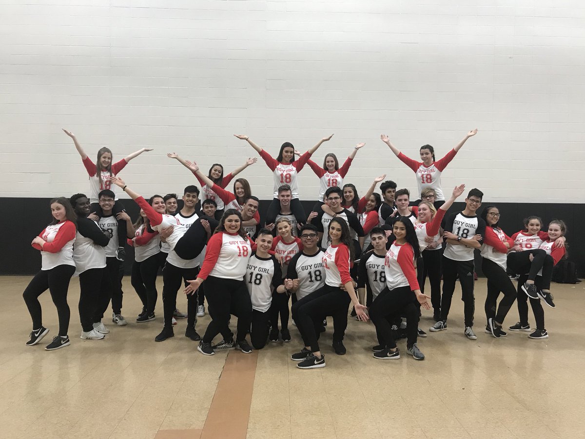 SHS_Sabrettes's tweet photo. Not only will our seniors be performing for the very last time 😢, it’s also Guy Girl tonight! ❤️🖤We hope to see you there! #Classof2018 #hsm https://t.co/aTXMEKcYX5