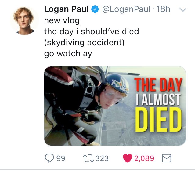 Logang476894263's tweet photo. Go watch Logan all most dies!☠️👻💀

#Logan #LOGANG4LIFE #loganpaul #logang #LogansRunningCommentary #Logan_you_are_forgiven #LOGAN #logan4life #LOGANG4LYFE https://t.co/U2aUExgeMM
