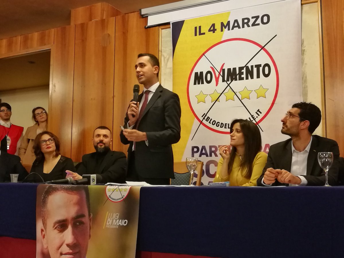 "Da ieri è indagato un assessore regionale pugliese PD e non ne ha parlato nessuno. Se avessero indagato un nostro assessore anche Al Jazeera avrebbe aperto il TG con questa notizia" (<a href="/luigidimaio/">Luigi Di Maio</a> ad Andria)