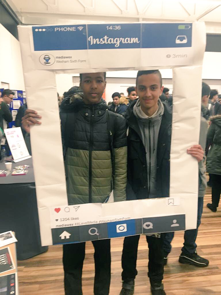 Wexham_School's tweet photo. Our new Wexham Sixth Form recruits are excited for A Level Media Studies! https://t.co/INjs8cYkA8