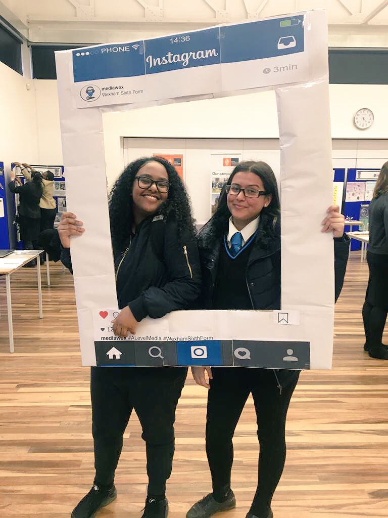 Wexham_School's tweet photo. Our new Wexham Sixth Form recruits are excited for A Level Media Studies! https://t.co/INjs8cYkA8