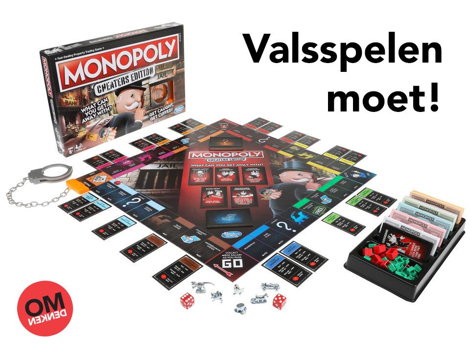 Speel jij bij Monopoly ook altijd vals? Vanaf nu is dat geen probleem meer met de nieuwe versie. Valsspelen moet! omdenken.nl/inspiratie-en-…