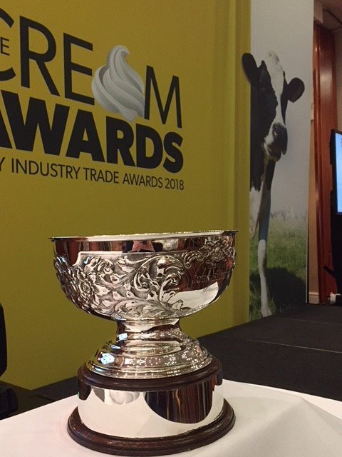 The solid silver John Beckett Memorial Cream Awards rose bowl, now on display at Lambert Leonard May! Well done to the LLM team