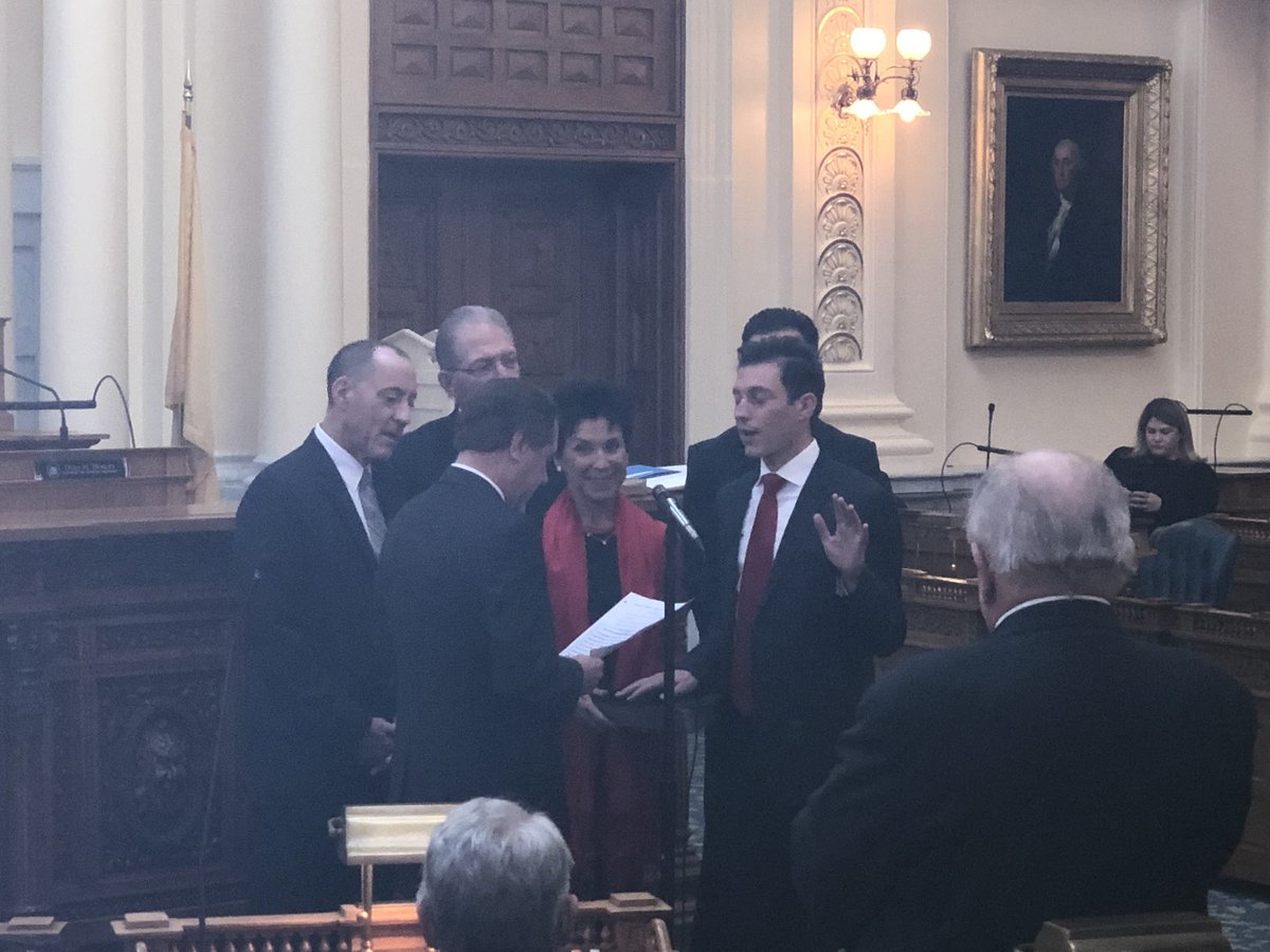 NJYoungDems's tweet photo. We have another new YD member of the Legislature! Congrats to @BergenYoungDems own Clinton Cabrese the newest member of the General Assembly representing Bergen County! https://t.co/aNCYNyZSdm