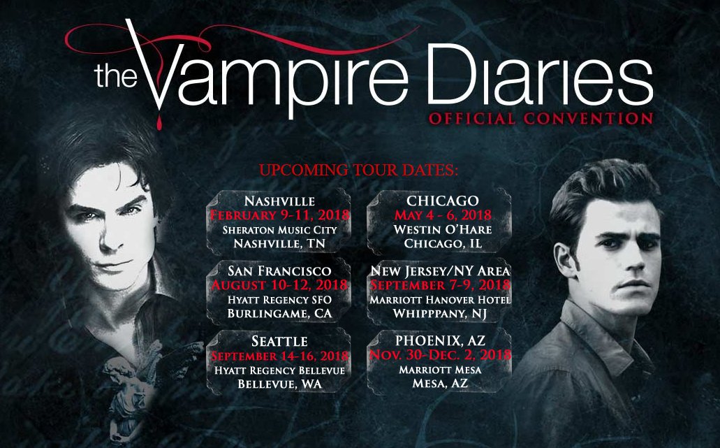 RuthieDiaries's tweet photo. #TVDNash this weekend kicks off the first of several TVD/TO conventions this year! Check to see if a @TVDCon is coming near you! https://t.co/osvISn4g1h https://t.co/4BU5CmrOpB