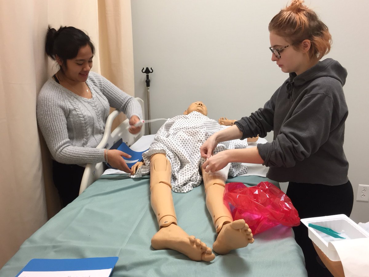 growVMCCA's tweet photo. Happy CTE Month! Nurse Aide students practicing wound care @VernonMaloneCCA @wcpssmagnets @WCPSS @STC_WCPSS #GrowVMCCA https://t.co/OrTSuGyYzC