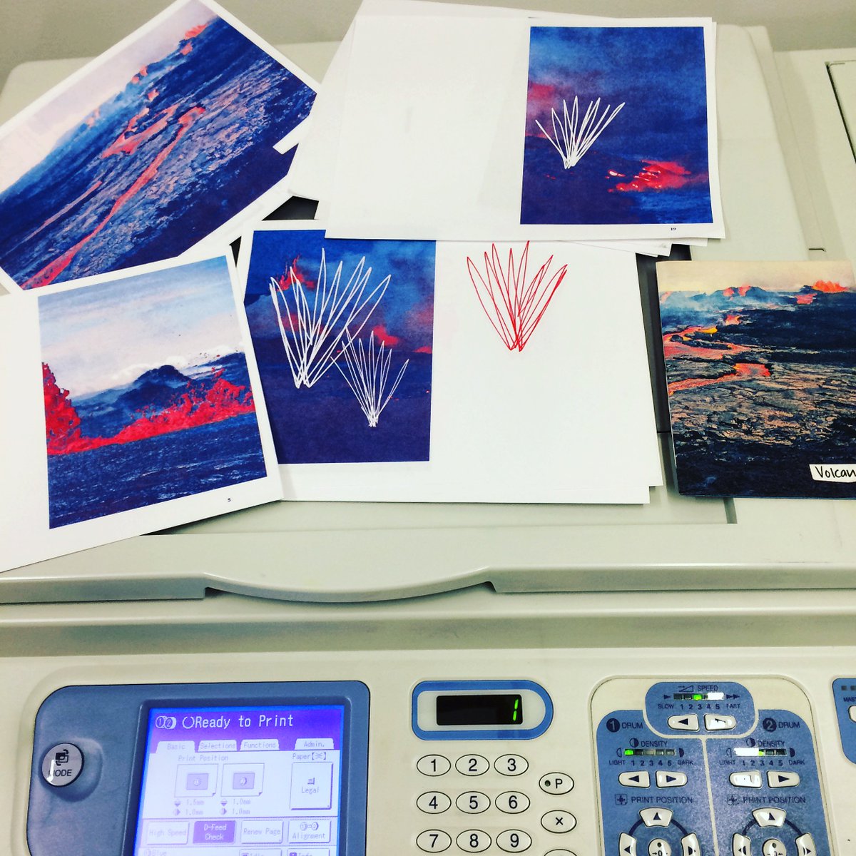 risolab's tweet photo. @sibbahartunian on press reprinting her #volcanos zine! Available through the artist and @PRINTED_MATTER https://t.co/IoxEqZK0Ky