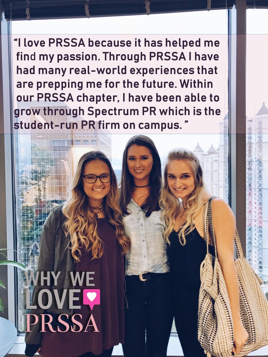 bobcatprssa's tweet photo. Why do you love PRSSA? Tweet it and tag us! #WhyWeLovePRSSA https://t.co/Oc2RJTtuvs