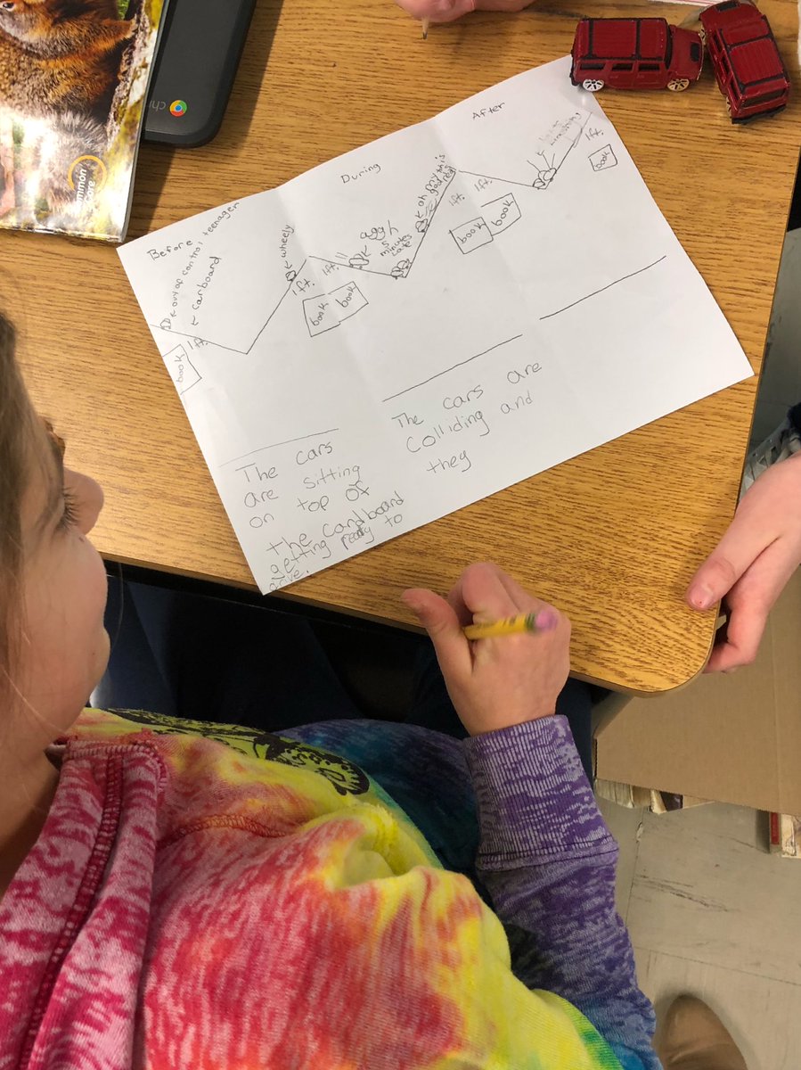 Ss exploring how energy is transferred through collision. They love <a href="/STEMscopes/">STEMscopes</a> experiments! #teamtiger @NutSwampTigers #mtpspride