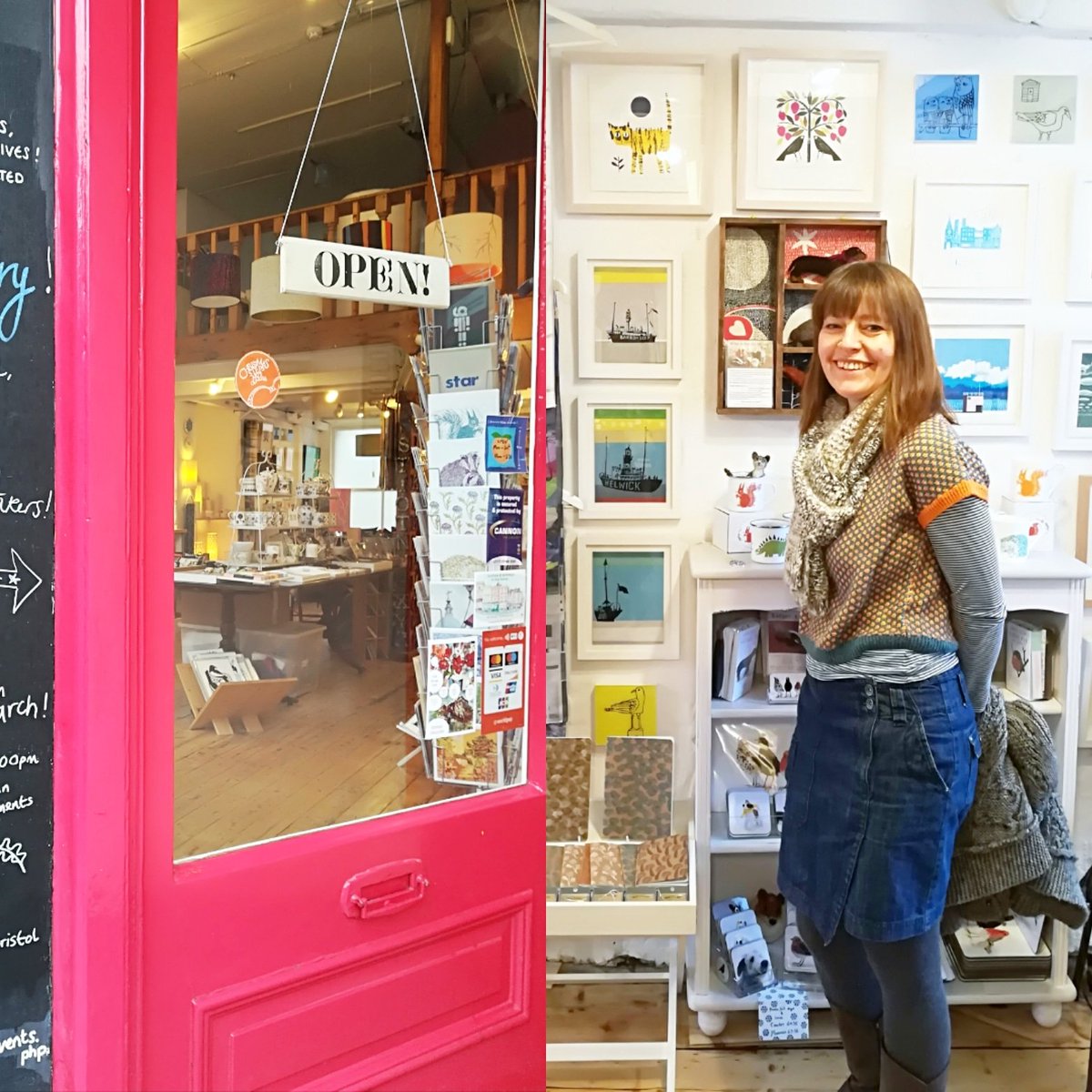 makersbristol's tweet photo. @makersbristol are trying to get better at social media! So here's a look inside &amp; meet one of the makers who also co-runs the shop &amp; gallery. We are based in the #christmasstepsartsquarter in #Bristol and support local makers &amp; artists. #shoplocal ❤️❤️❤️ https://t.co/w0zxtRZnsk