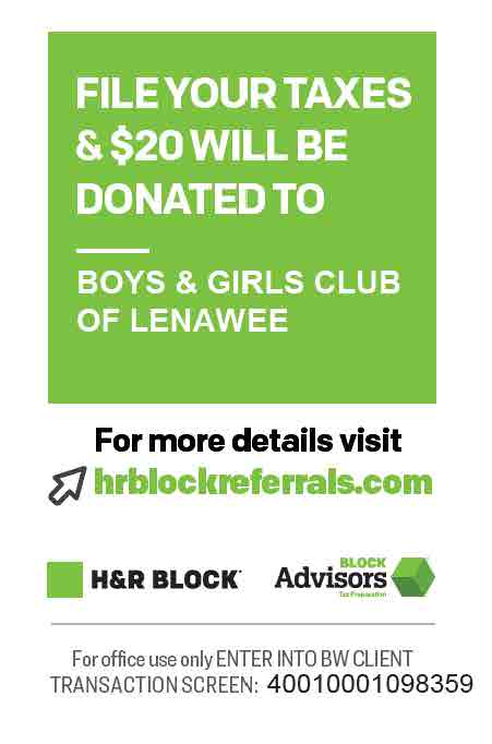 BGCLenawee's tweet photo. There are lots of ways to help us raise more money- by doing things you would already be doing- eating, paying taxes.... @BGCLenawee or https://t.co/ih7UtZssHS for more information. https://t.co/nVtR8jTtrT