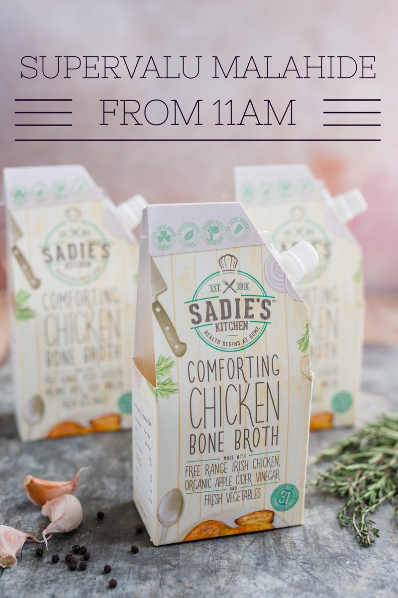 SadiesKitchenIE's tweet photo. 🎶 Come see about me 🎶

We are in the gorgeous @SuperValuMalah this Saturday dishing out delicious bone broth. Come &amp; say hello! We would love to meet you 💛🌟 https://t.co/4vuUQNVf9G