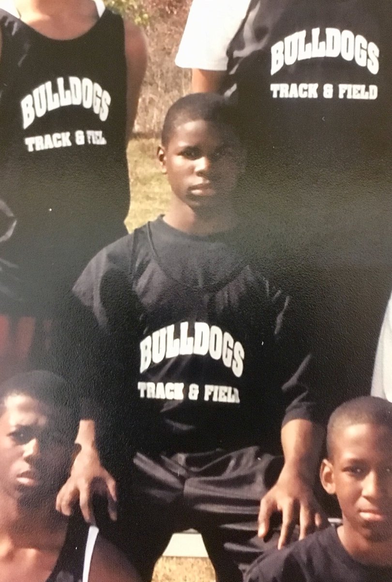 Murphy_PE's tweet photo. Bunn Middle is cleaning up the storage closet and look what was found @TarikCohen. 2008-2009 year in football and track. Proud of you! https://t.co/6nJkRRCaOJ