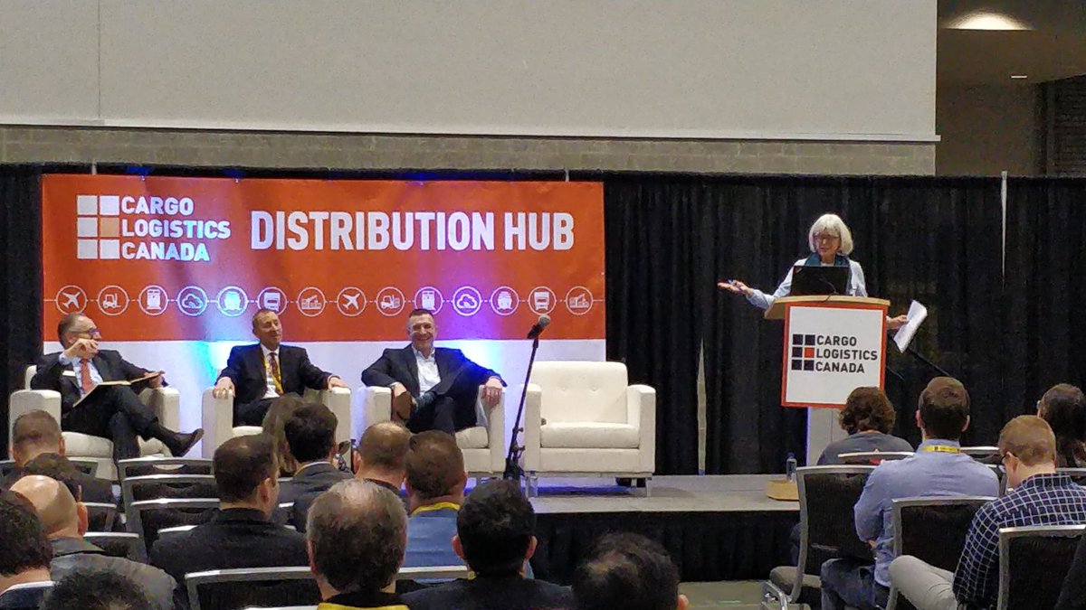 CLGeTS's tweet photo. GeTS at #CargoLogisticsCanada. Catch all the action here! #cargo2018, Future of 3PL Roundtable with @CIFFAInc Ruth Snowden and @3PLAssociation Robert Voltmann https://t.co/mHztz7cpKP