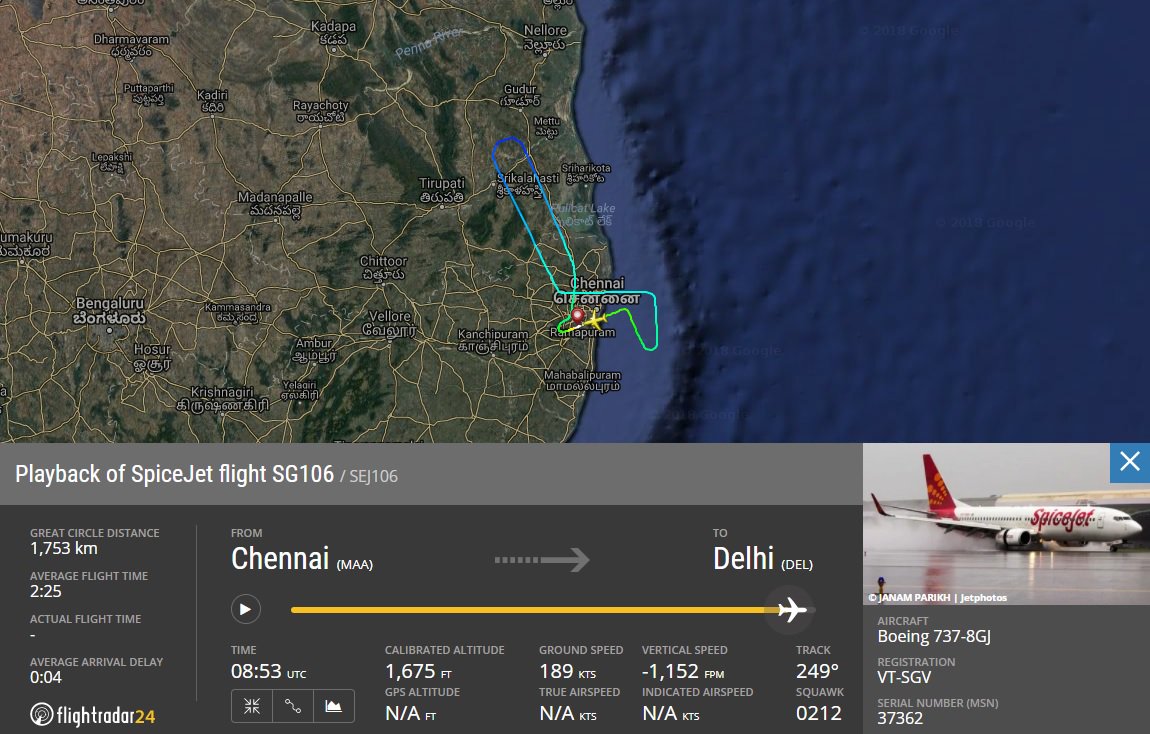 Airport cams on Twitter "PHOTOS SpiceJet SG106 Chennai to Delhi