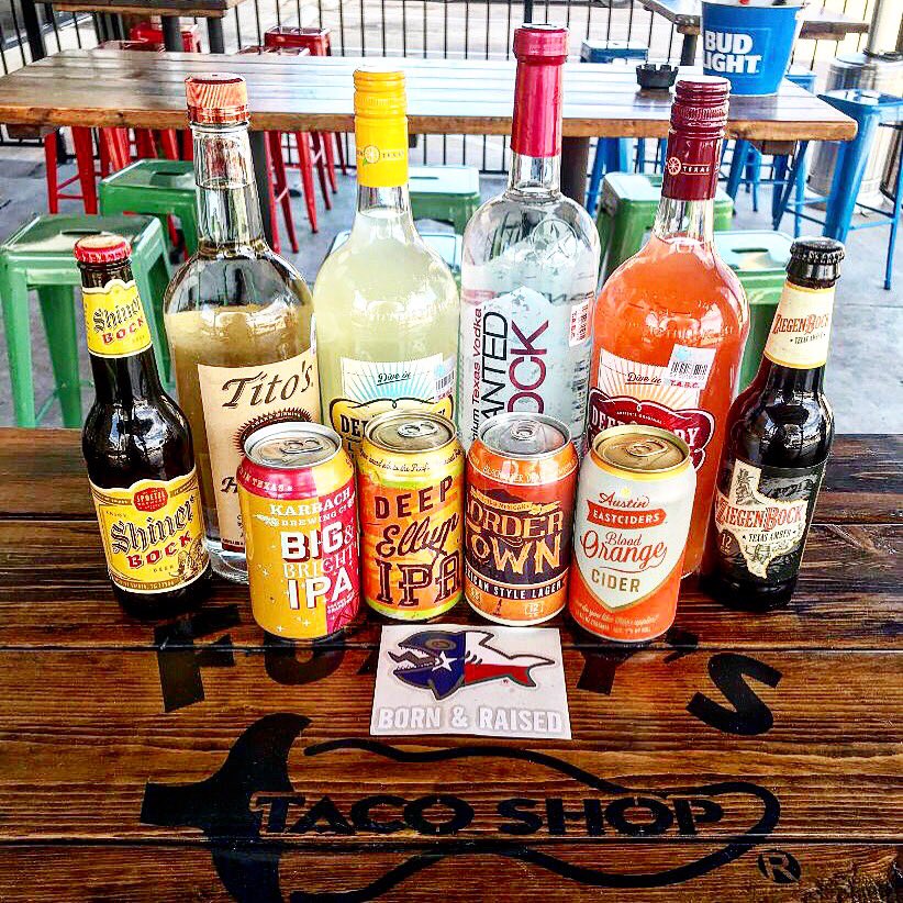 AggielandFuzzys's tweet photo. Support the great state of Texas! Drink local with our Texas Thursday specials!#texasthursdays #thirstythursday #drinklocal #deepeddys #eastciders #enchantedrock #titos #shiner #blackwaterdraw #karbach #deepellum #fuzzystacoshop #collegestation #aggieland https://t.co/BvoR7Qf7SK