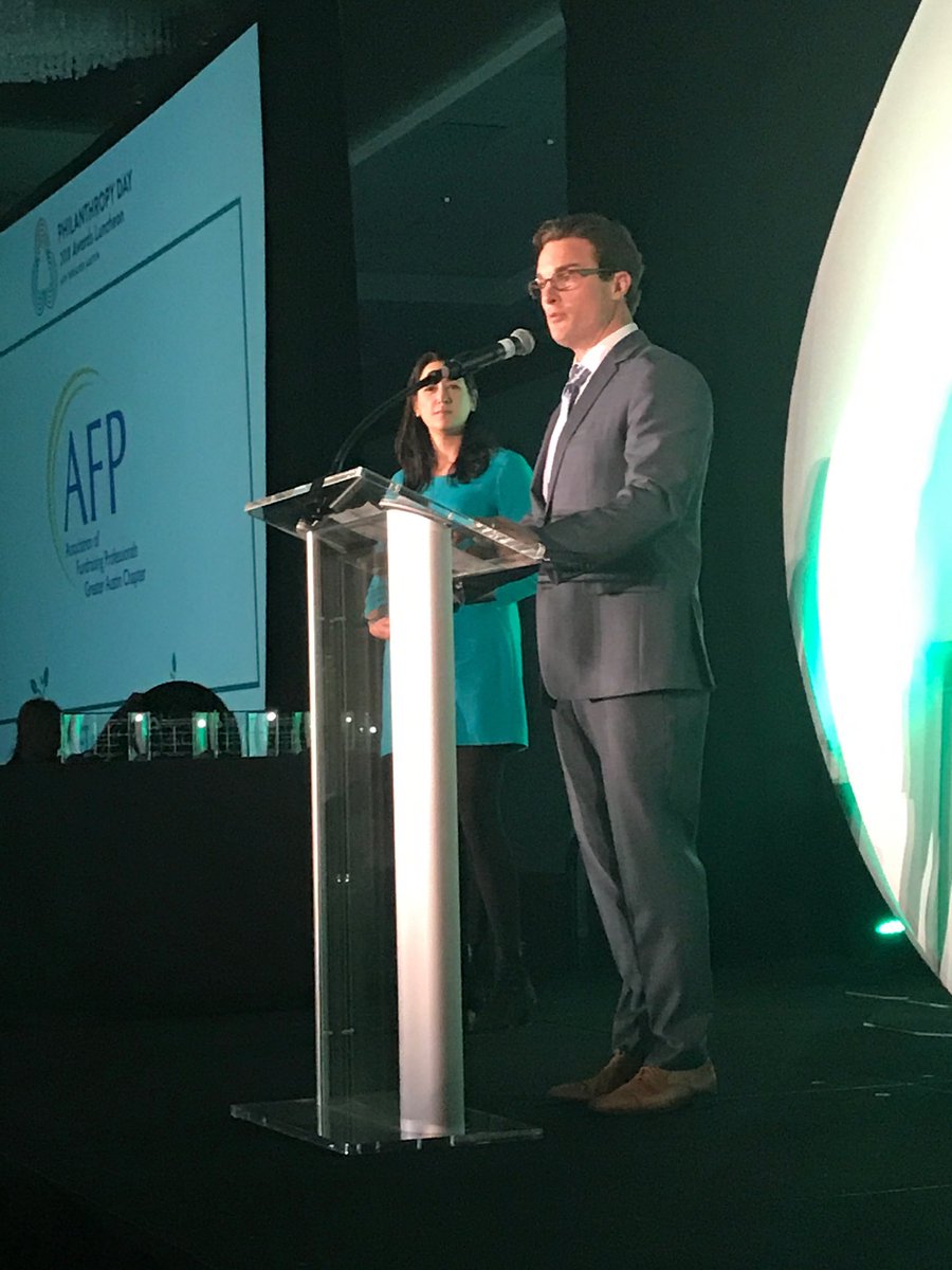 afp_austin's tweet photo. Congratulations to Mac McElwrath on his Outstanding Volunteer Fundraiser Award! #PDay2018 #LetGoodGrow @KIPPATX https://t.co/yayqDCh5gx