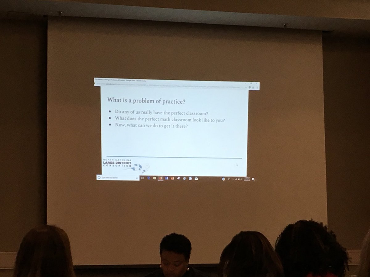 VMSTheMathLady's tweet photo. Engaging w/The Psychiatrist:  Looking at Problems of Practice during Large District Math Collaborative Mid-Year Conference this afternoon. #RTI_EdWork #nclargemath #wsfcsmath https://t.co/FNVC40FCXw