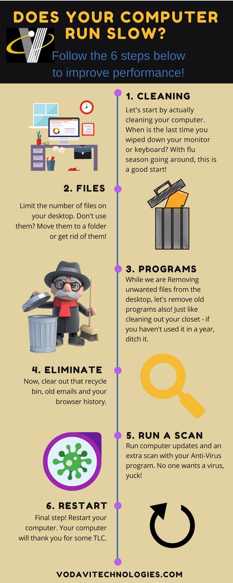 VoDaViTech's tweet image. Today is National Clean Out Your Computer day. So let&apos;s start some spring cleaning a little early to get us ready for that warm weather! #CleanOutYourComputer