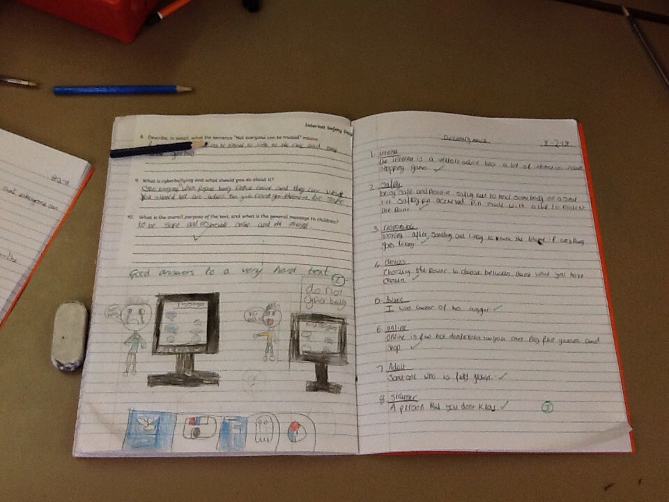 BubsyTownhill's tweet photo. We learnt about Internet safety day through our guided reading today #thchear4 #thcict #thcdcf #thclang #thcpse #thcrrs https://t.co/rLn4qHONMk