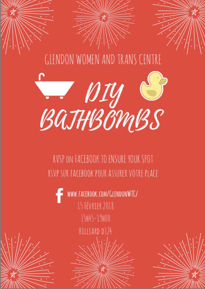 glendonwtc's tweet photo. As second semester starts ramping up (and with it our stress and anxiety) it's easy to forget to take time for ourselves and allow ourselves to relax Rejoindrez-nous pour un soirée de bricolage et des rafraîchissements gratuits 🛁RSVP ON FB IF YOU WILL BE ATTENDING🛁*link in bio* https://t.co/49WLEAwN0p