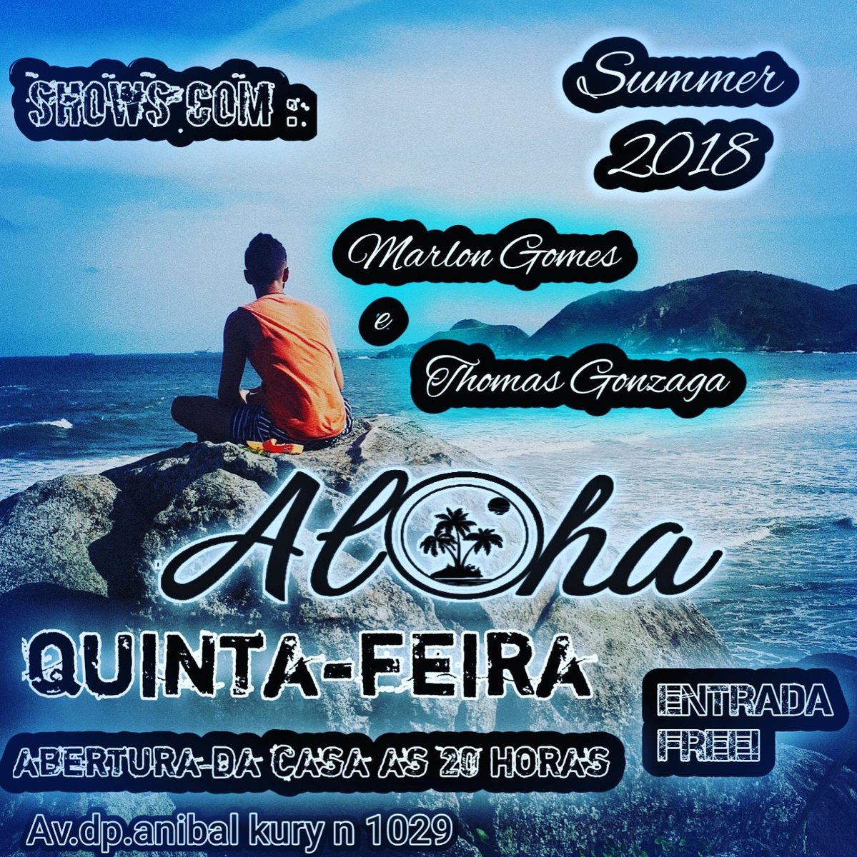 Marlonpegjp's tweet photo. salve trupe vai rolar aquele som hoje no aloha em shangrila 
todo mundo convocado pro rolê 🔥🔥❤ https://t.co/rlpGiic1uA