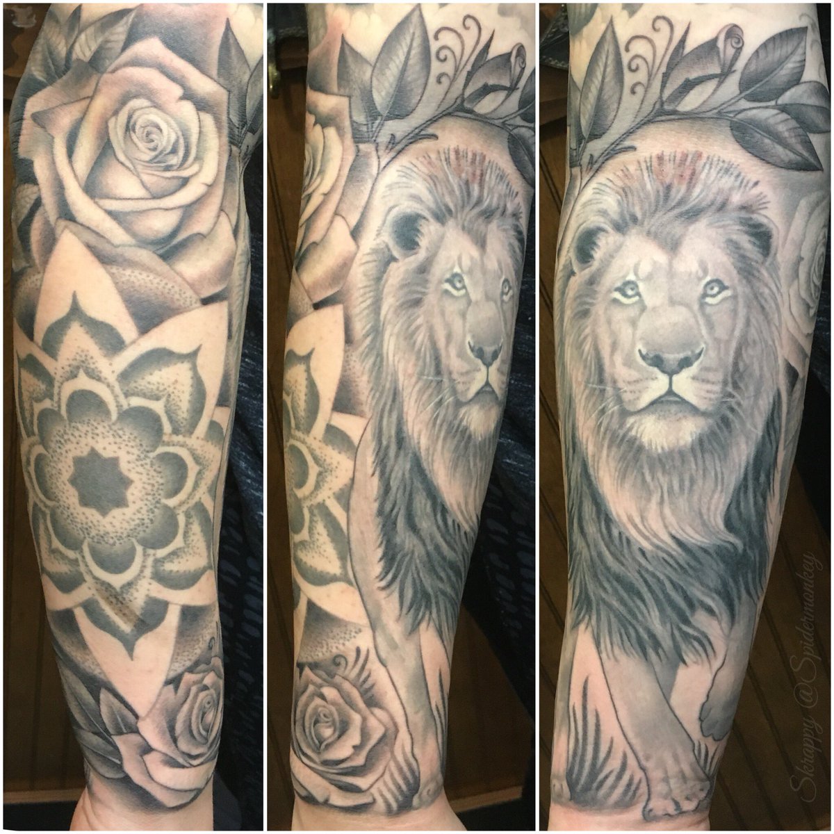 ninjatat's tweet photo. #tattoosbyskrappy #skrappyatspidermonkey #blackandgreytattoos #spidermonkeytattoos IG-@ninjatat https://t.co/G64dw8Mpgi