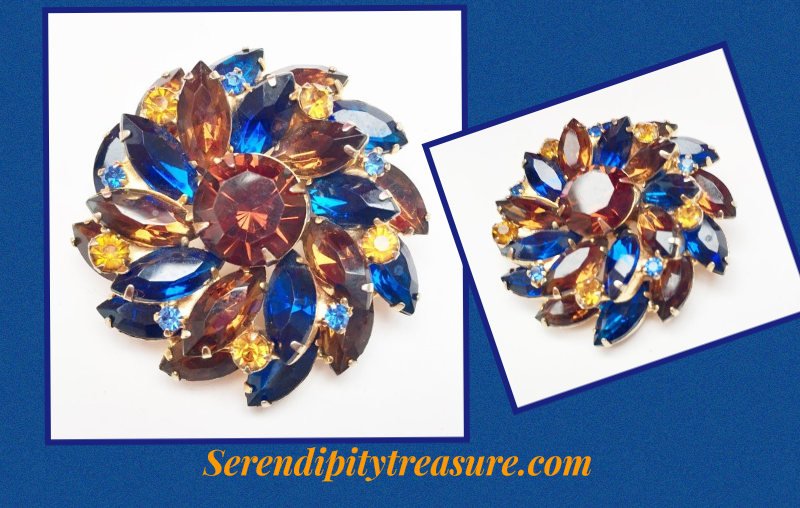 serendipitytrea's tweet photo. Excited to share the latest addition to my #etsy shop: Atomic Flower Rhinestone Brooch - Earth tone Brown Blue Yellow - Gold plated Metal - Mid Century - Swirl Pin https://t.co/B8sviWlkcO #jewelry #brooch #blue #orange #women #glass #rhinestonebrooch #atomicbrooch #flow https://t.co/XIw4zyXHDZ