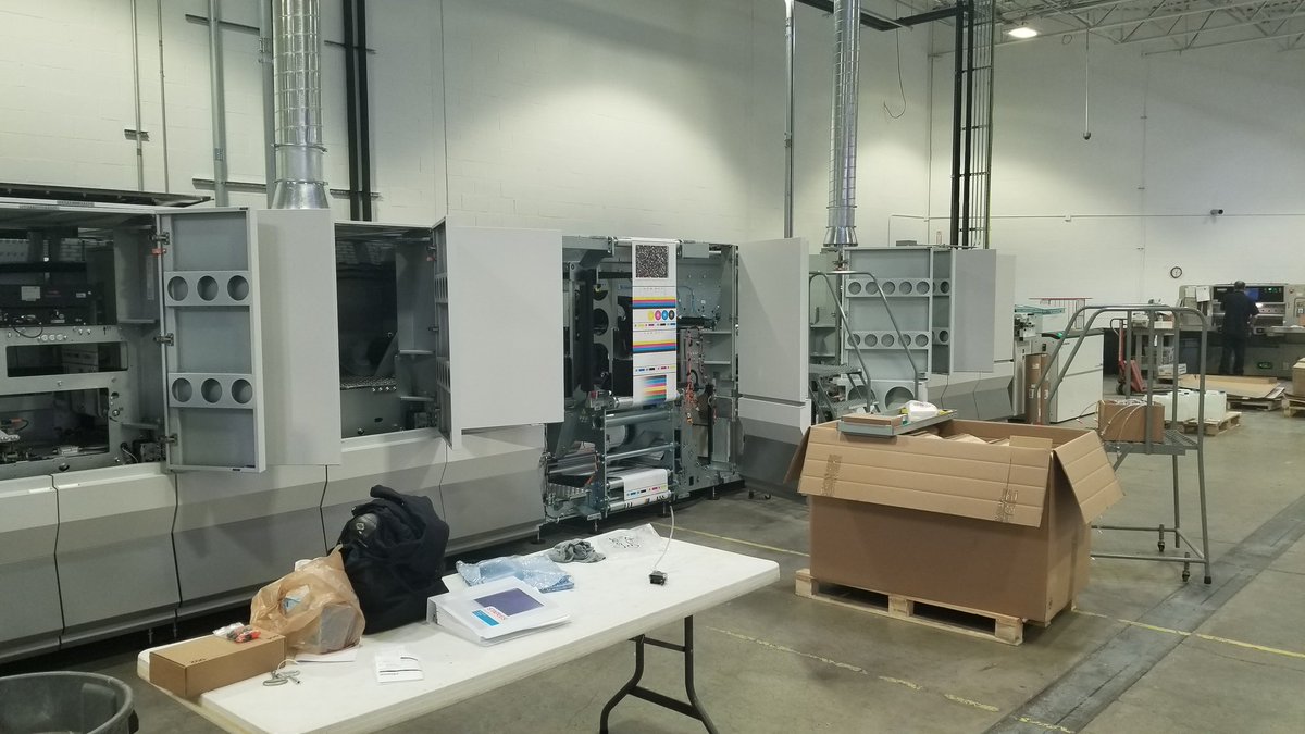 JBDarwill's tweet photo. Ink is now starting to be put down on paper! #ProStream1000 by @Canon_Solutions here @Darwillisms! #1stInTheUSA https://t.co/ELR8wXnkmq
