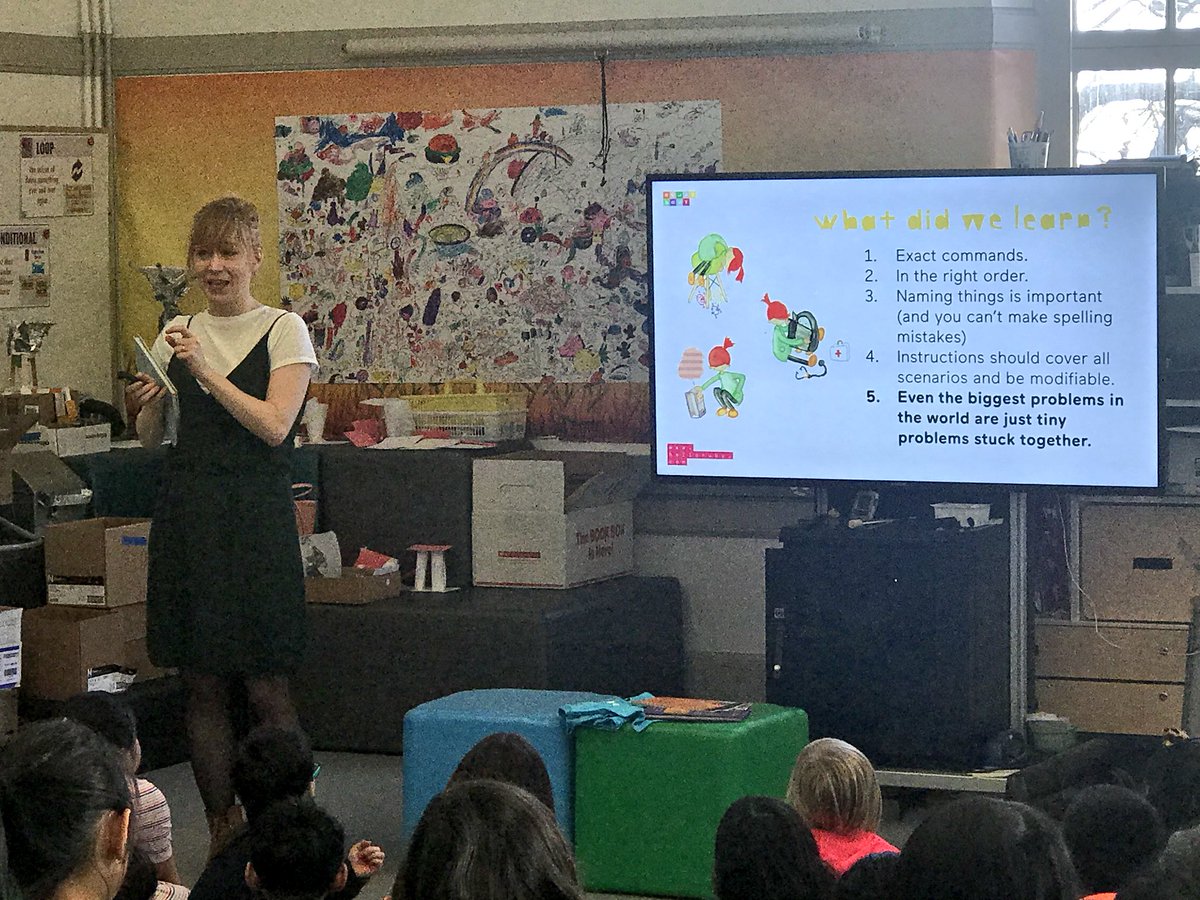 2nd graders program a partner “computer” to brush their teeth by giving specific, stepwise instructions. <a href="/hellorubyworld/">Hello Ruby</a> <a href="/lindaliukas/">Linda Liukas</a> <a href="/cisdeavila/">CIS at De Avila</a> <a href="/SFUnified/">SF public schools</a> <a href="/Meiyi_Yu/">Meiyi Yu</a> <a href="/billmarsland/">Bill Marsland 🏳️‍🌈</a> <a href="/michellegleeCS/">Michelle G. Lee</a> #CSinSF #CSK8