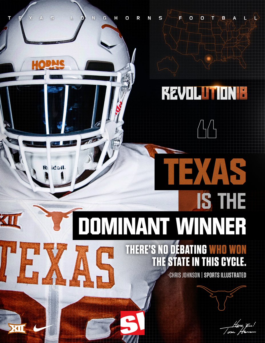 TexasFootball's tweet photo. State locked down. This is Texas. #RevolUTion18 #HookEm https://t.co/630QNwO0kL