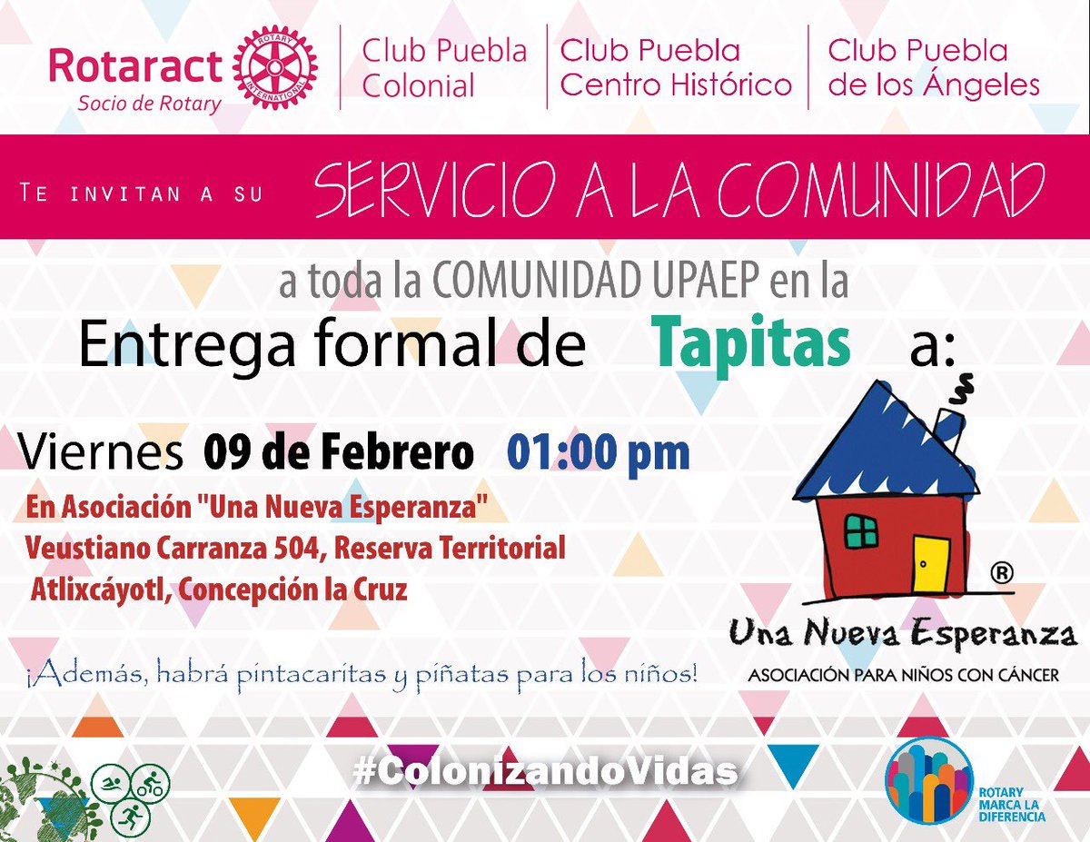 Te invitamos a unirte a esta noble pero hermosa causa #RotaractPorLaPaz #ColonizandoVidas