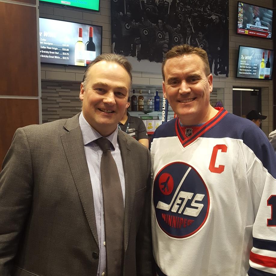 The other night with <a href="/DaleHawerchuk10/">Dale Hawerchuk</a> who attended the <a href="/DellEMC/">Dell EMC</a> event at the <a href="/NHLJets/">Winnipeg Jets</a> game.