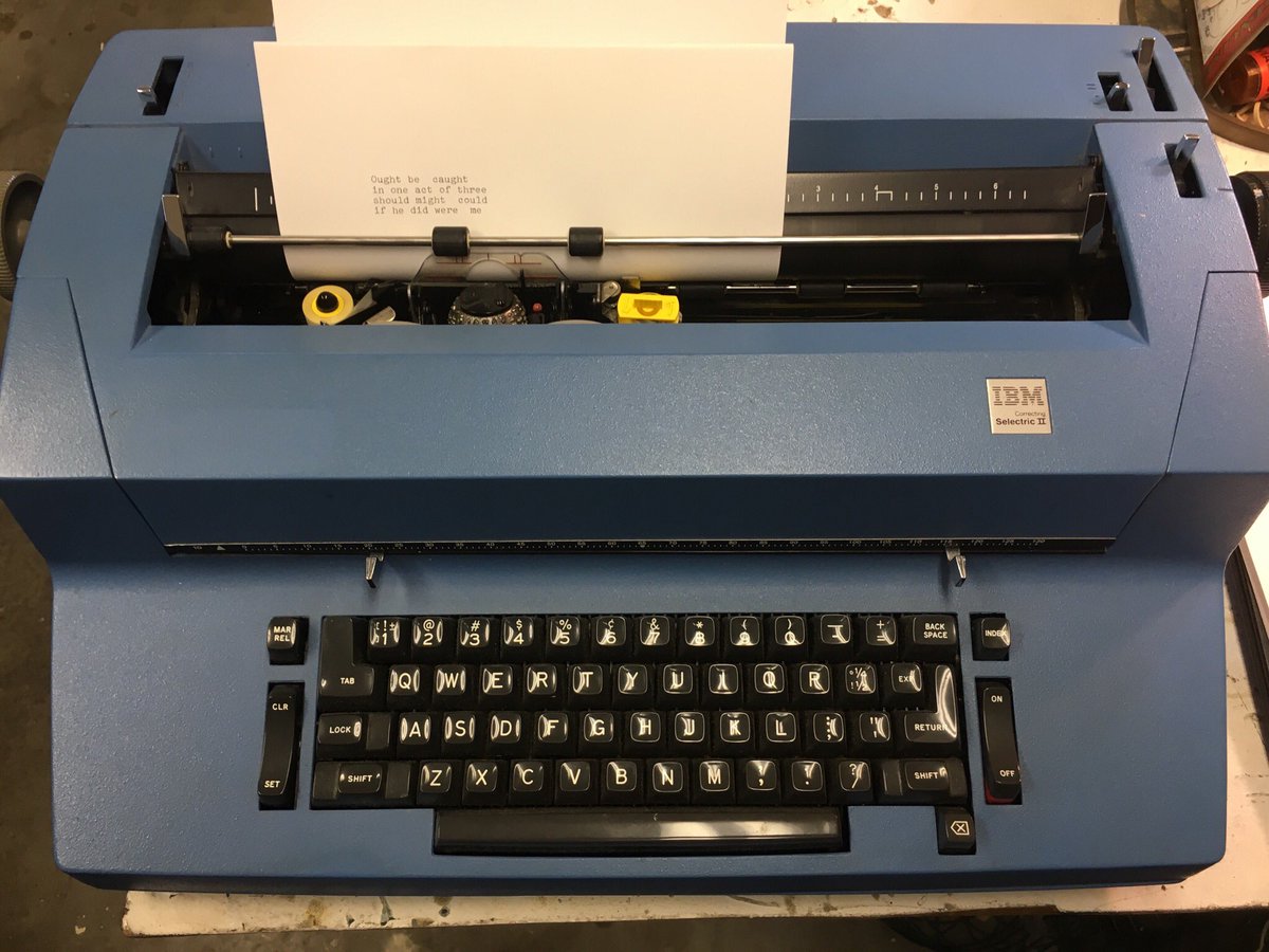 monkeyinabox's tweet photo. looks likeI’ll be testing-out this new computer this evening... still working out some of the spacing kinks etc. etc. it’s a damn noisy thing too !!!
#IBMSelectric #RipeATyter https://t.co/YcZ30aWYPB