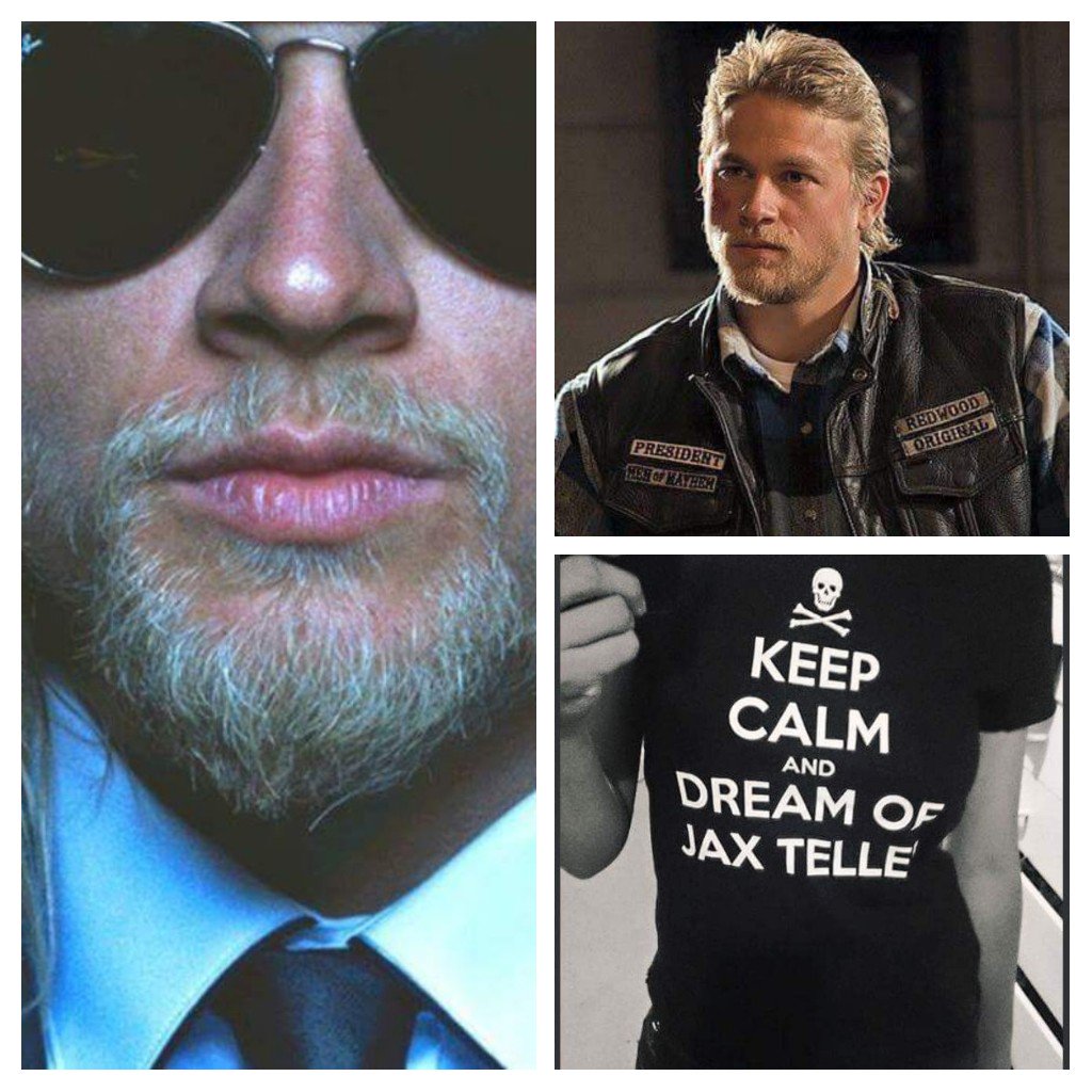 LindaWark's tweet photo. #TBThursday Looking at him NEVER gets old 😉 #charlie #jax #beyondhot #soaforever 💙😎 https://t.co/ujONQpo6P4