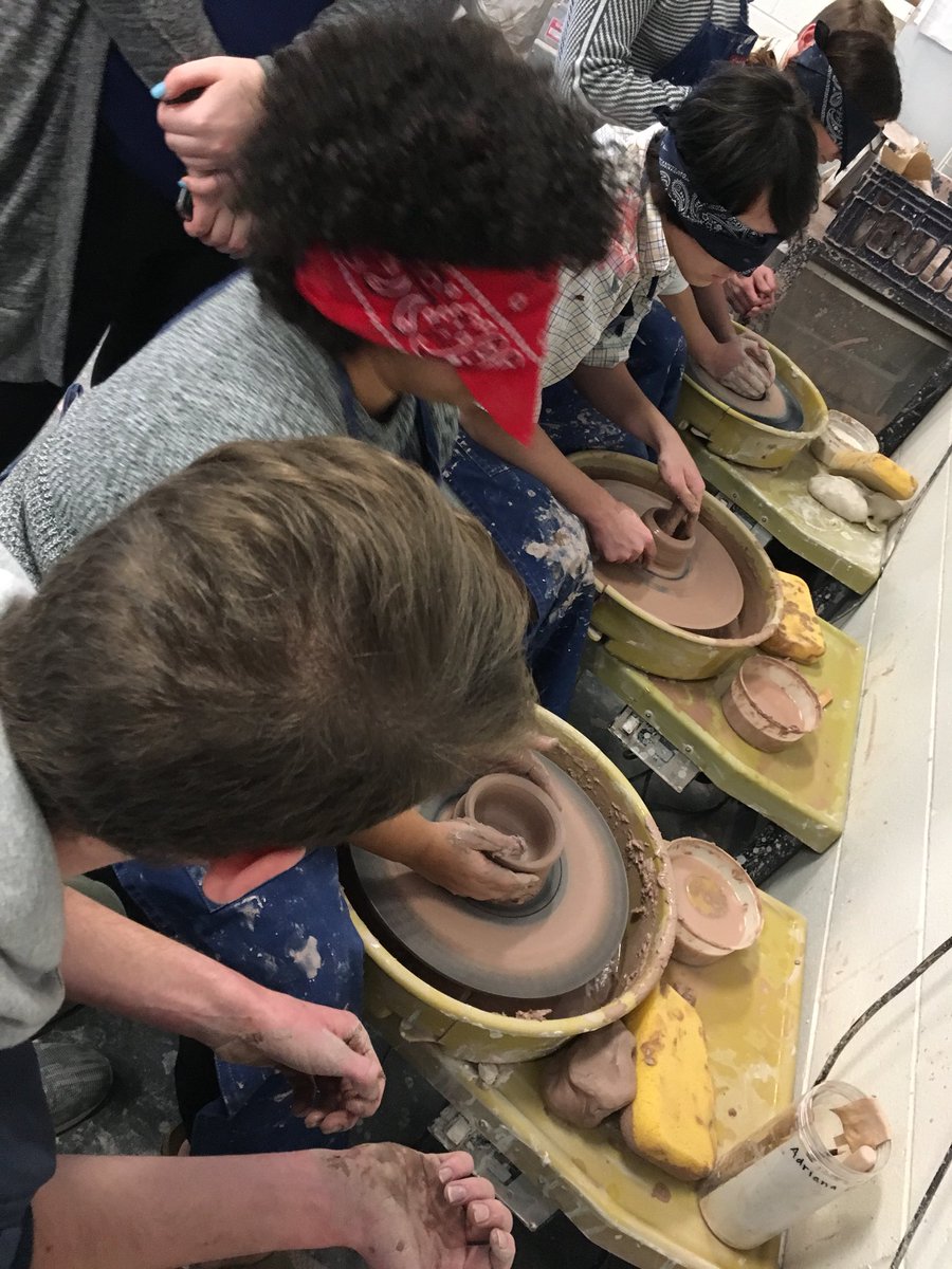 cgvision2020's tweet photo. Going for the gold... Pottery Olympics under way in Mrs. Dason’s class!! https://t.co/5GuwbbHtYZ