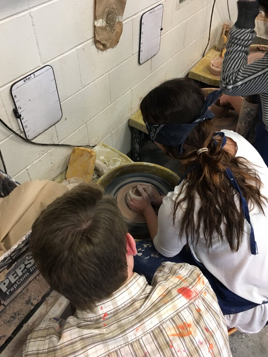 cgvision2020's tweet photo. Going for the gold... Pottery Olympics under way in Mrs. Dason’s class!! https://t.co/5GuwbbHtYZ