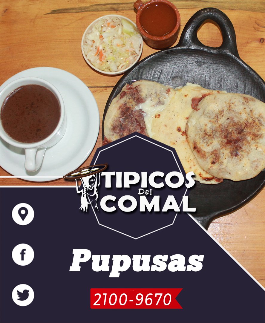 Tipicosdelcomal's tweet photo. Este #Jueves en Tipicos Del Comal disfruta desde las 5:00pm los sabores mas de 21 de #Pupusas y 3 #Piopupusas.
Llamanos al 2100-9670 
#Food #AntiguoCuscatlan #ElSalvador https://t.co/87bTrzF1jO