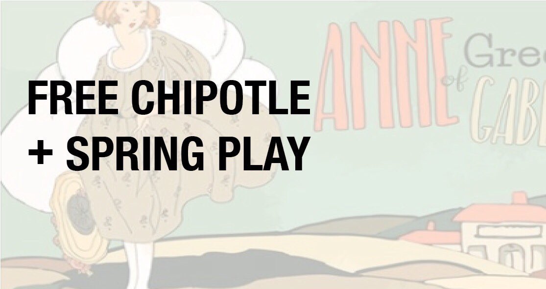 UNWCommuterLife's tweet photo. Meet us at Chipotle in Shoreview on 2/23 at 6 pm. We’ll give you $10 towards your burritos, then we’ll watch the spring play at UNW! https://t.co/4VLUcwWlPR