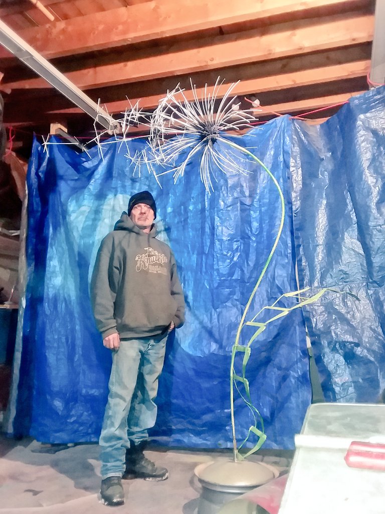 keith55082's tweet photo. 8.5ft. Tall #Dandelion #flower almost #finished #WIP #hansmade using all #scrapmetal #UpcycledHour #gardening #gardenchat #landscapephotography #RTPLZ #ShareTheLove #art #artwork #junk #WEEDS #lawncare #keithbooth #southdakota #SiouxFalls #Sundance #Sturgis #beautiful #myart https://t.co/eXZiLfD2BJ
