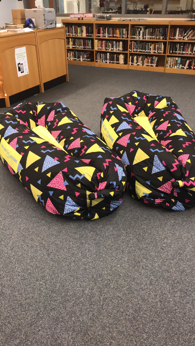 CoachKayMartin's tweet photo. New leisure reading furniture for the library! #savedbythebell #chillbo #gtjhs #FCPS https://t.co/UzVbZaanmk